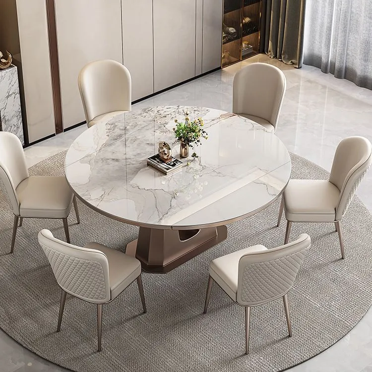 Set da pranzo con sedia e tavolo da 1/5/7 pezzi Set da pranzo moderno piccolo Clearhalo