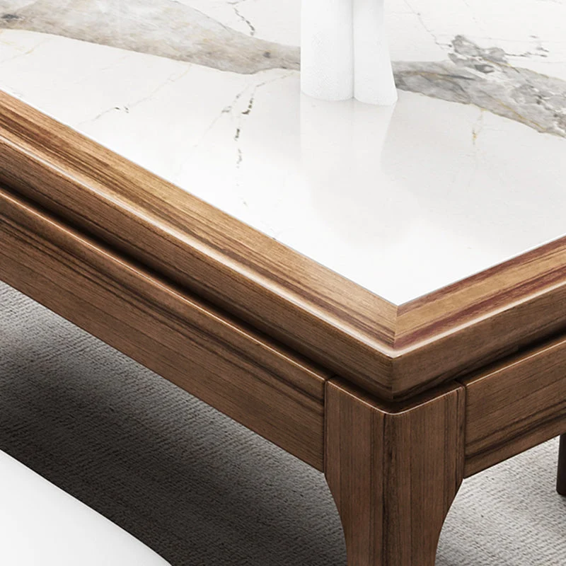 Set da pranzo contemporaneo da 1/2/7 pezzi, mobili rettangolari pietra bianco Clearhalo