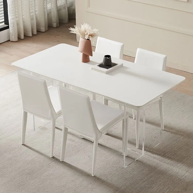 Set da pranzo Glam pietra sinterizzata da 1/2/5 pezzi bianco Clearhalo