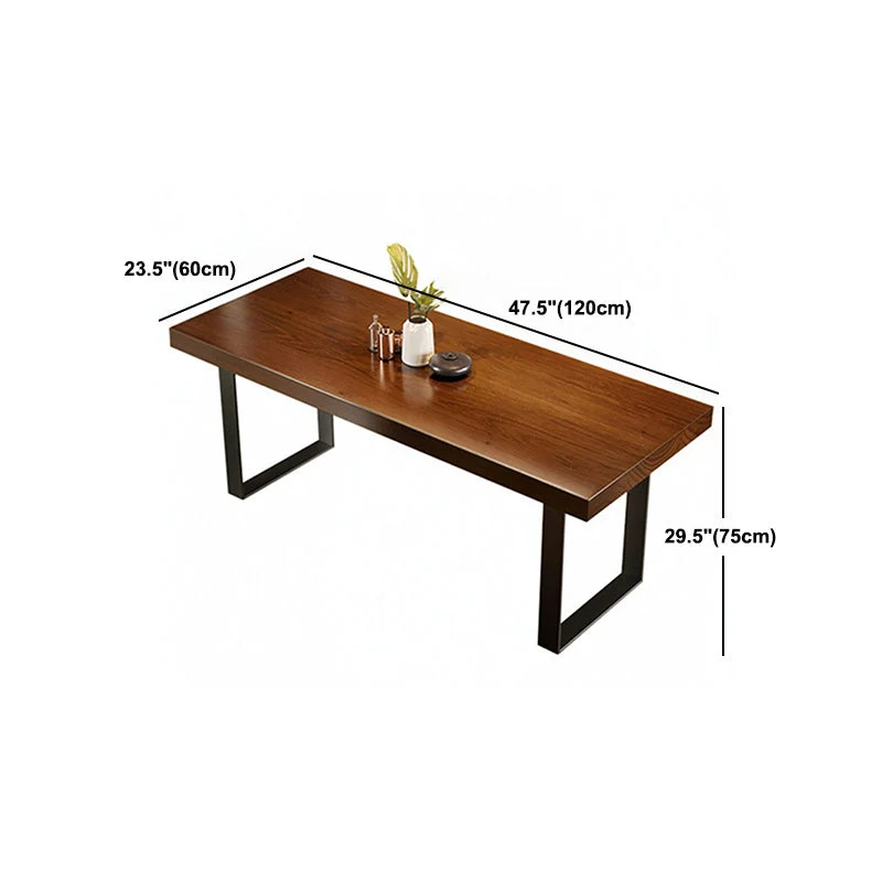 Set da pranzo industriale 1/5/7 pezzi Tavolo da pranzo rettangolare legno di pino per sala da pranzo Clearhalo