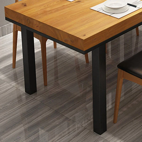Set da pranzo industriale con finitura legno chiaro Set da pranzo legno di pino da 1/2/5 pezzi Clearhalo