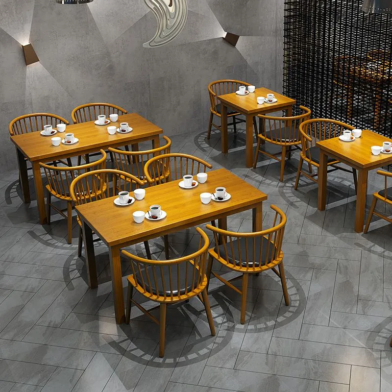 Set da pranzo industriale legno di pino da 1/3/5 pezzi con set da pranzo con tavolo e sedie legno Clearhalo