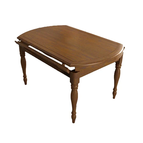 Set da pranzo legno massello da 1/5/7 pezzi con tavolo pieghevole e sedie pelle Clearhalo