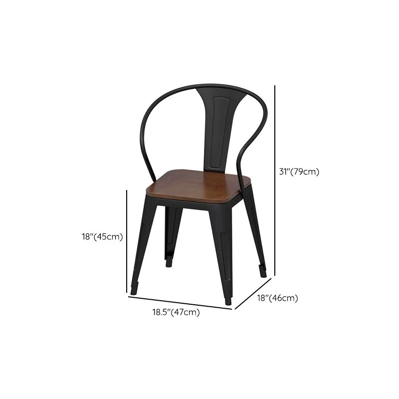 Set da pranzo legno massello marrone scuro Set da pranzo da 1/3/9 pezzi con sedie metallo Clearhalo