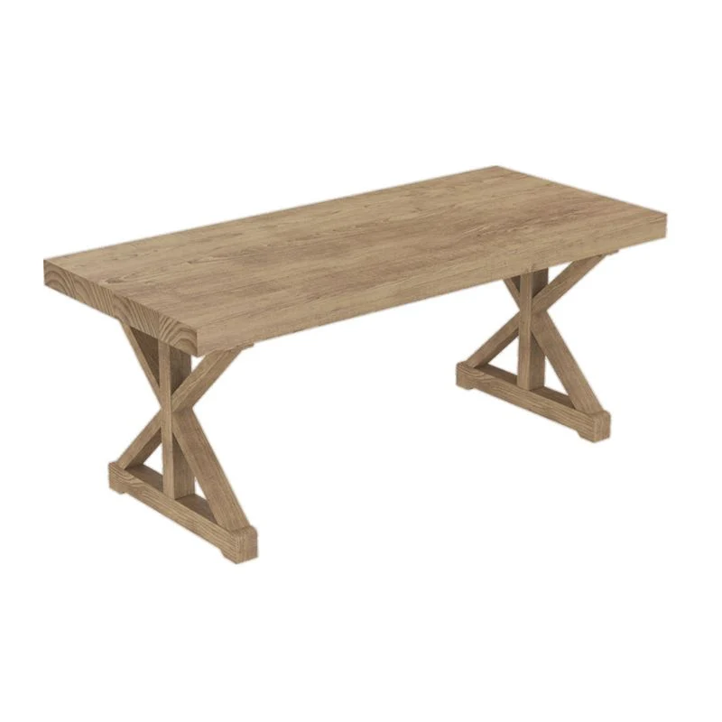 Set da pranzo legno massello rettangolare stile Glam Set da pranzo da 1/2/3/5 pezzi per sale da pranzo Clearhalo