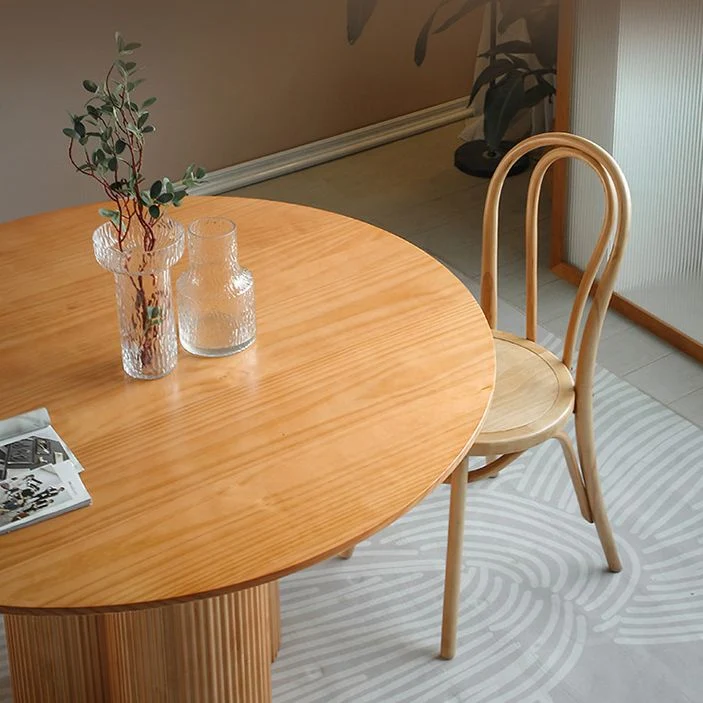 Set da pranzo legno massello stile moderno Set da pranzo da 1/2/3/4/5/6/7 pezzi per sale da pranzo Clearhalo