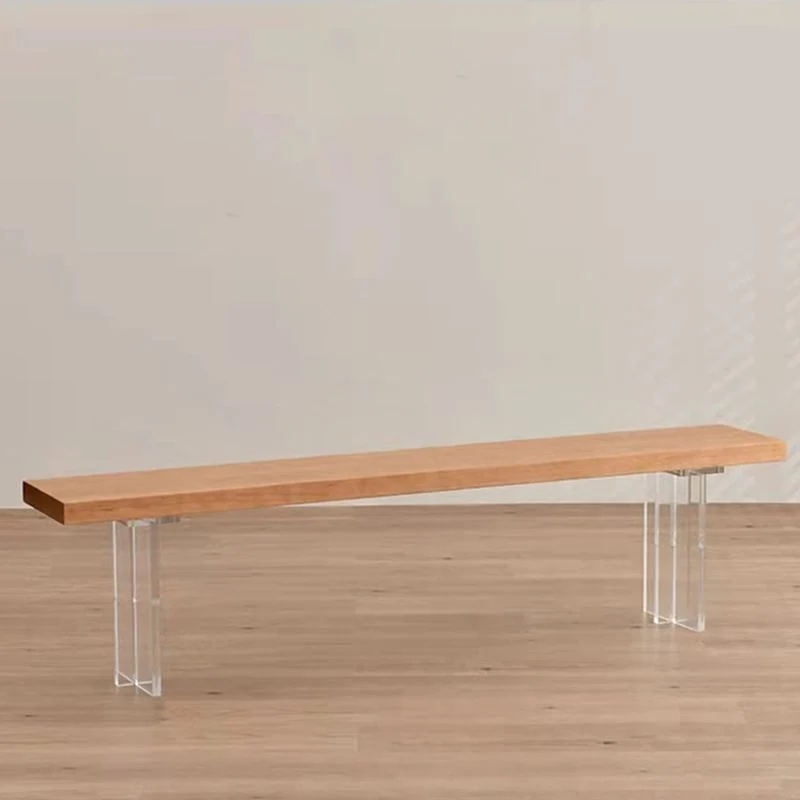 Set da pranzo minimalista legno massello Set di mobili da pranzo rettangolari da 1/2/4/5 pezzi Clearhalo