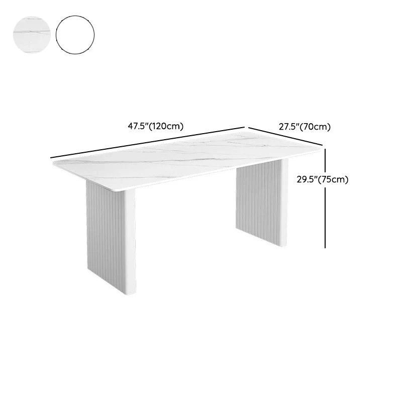 Set da pranzo moderno 1/2/5/7 pezzi Tavolo rettangolare e set da pranzo con base legno massello con sedie Clearhalo