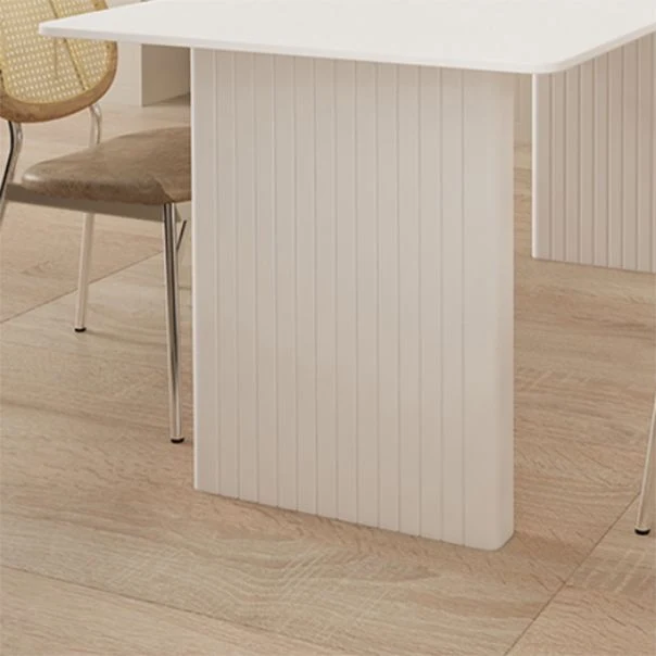Set da pranzo moderno 1/2/5/7 pezzi Tavolo rettangolare e set da pranzo con base legno massello con sedie Clearhalo