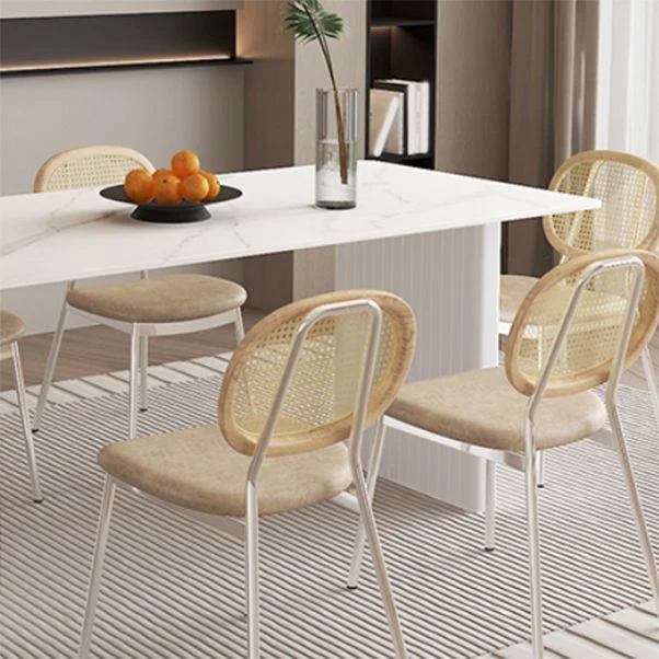 Set da pranzo moderno 1/2/5/7 pezzi Tavolo rettangolare e set da pranzo con base legno massello con sedie Clearhalo