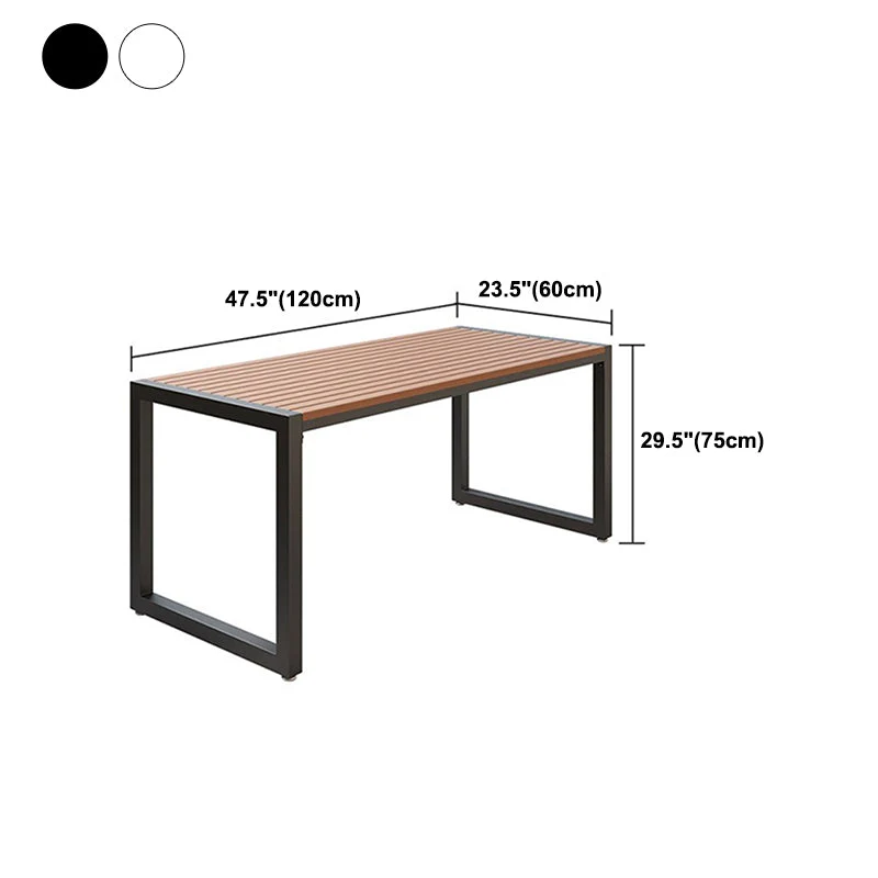 Set da pranzo moderno da 1/3/5 pezzi Tavolo da pranzo rettangolare legno per sala da pranzo Clearhalo