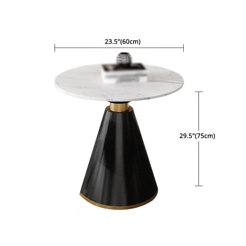 Set da pranzo moderno da 1/4/5 pezzi Set tavolo da pranzo rotondo con sedie pelle Clearhalo