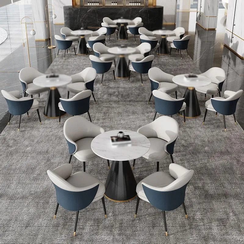 Set da pranzo moderno da 1/4/5 pezzi Set tavolo da pranzo rotondo con sedie pelle Clearhalo