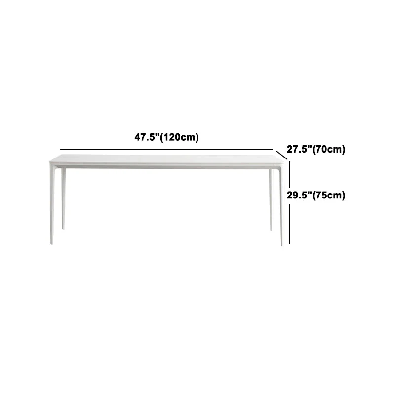 Set da pranzo moderno con piano pietra sinterizzata Set tavolo da pranzo rettangolare 1/2/4/5/6/7 pezzi Clearhalo