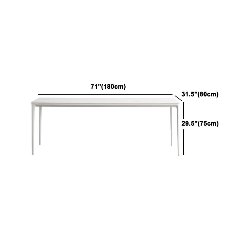 Set da pranzo moderno con piano pietra sinterizzata Set tavolo da pranzo rettangolare 1/2/4/5/6/7 pezzi Clearhalo