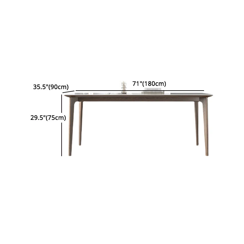 Set da pranzo moderno con piano pietra sinterizzata rettangolare 1/2/3/4/5/7 pezzi Tavolo da pranzo con sedie Clearhalo