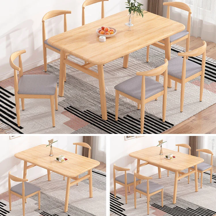 Set da pranzo moderno legno da 1/2/3/5/7 pezzi. Set da tavolo da pranzo per la casa Clearhalo