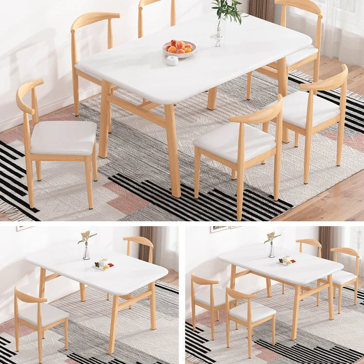 Set da pranzo moderno legno da 1/2/3/5/7 pezzi. Set da tavolo da pranzo per la casa Clearhalo