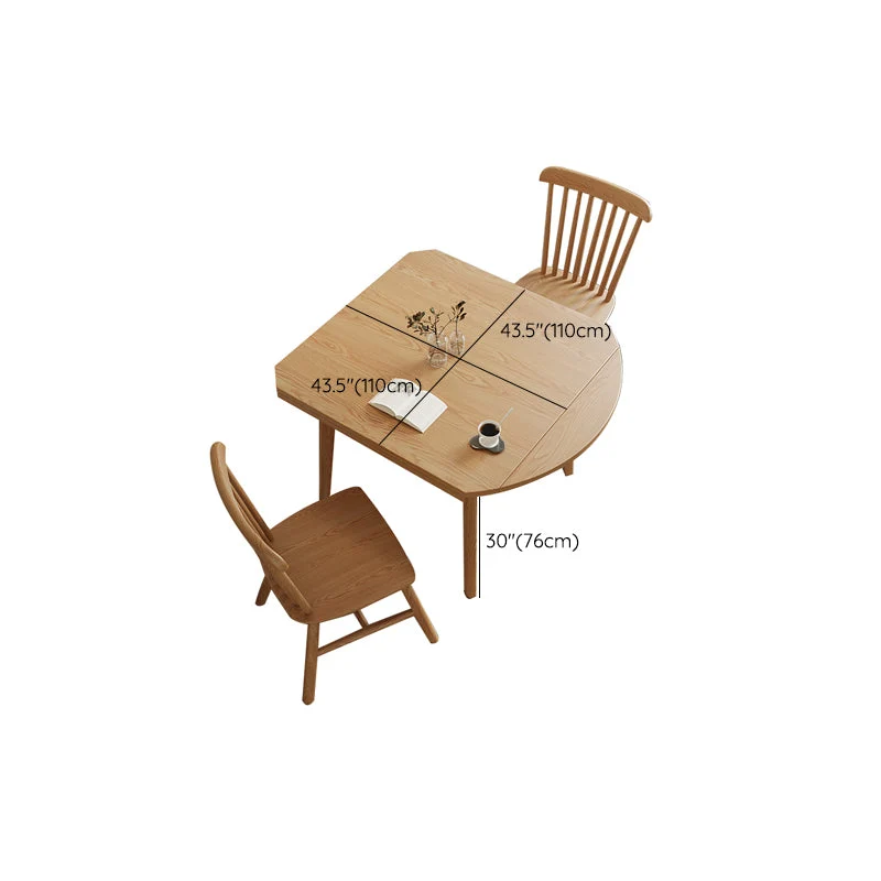Set da pranzo moderno legno massello da 1/3/5 pezzi colore naturale Clearhalo