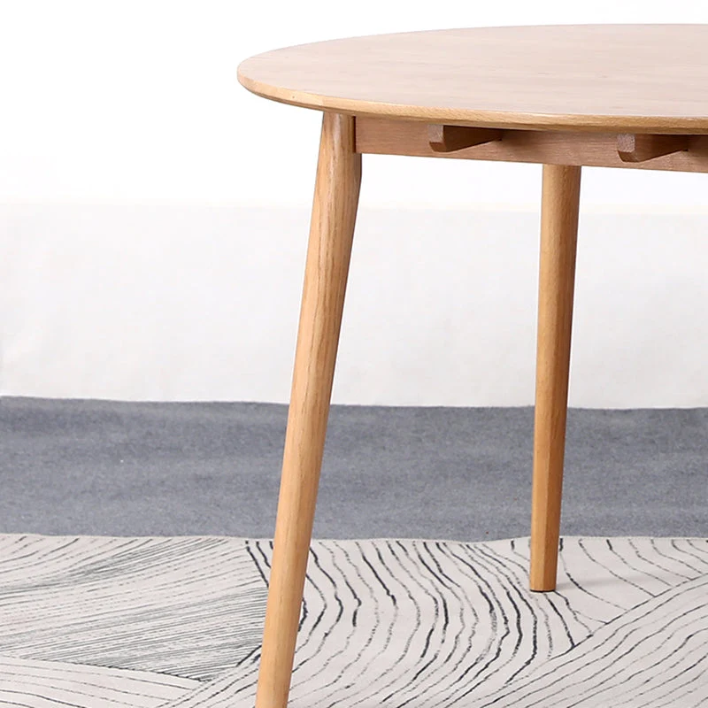 Set da pranzo moderno legno di quercia 1/5 pezzi Set da pranzo marrone con sedie legno Clearhalo