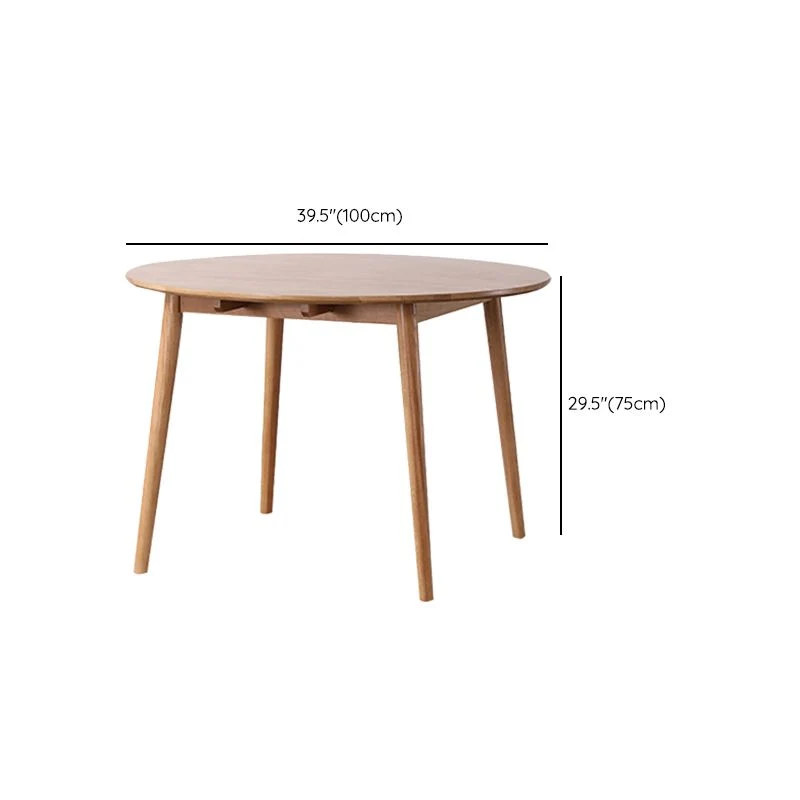 Set da pranzo moderno legno di quercia 1/5 pezzi Set da pranzo marrone con sedie legno Clearhalo