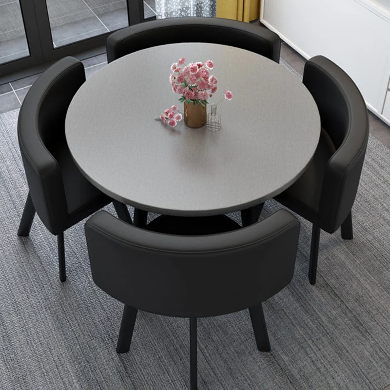 Set da pranzo moderno legno Set da pranzo da 5 pezzi per uso domestico Clearhalo