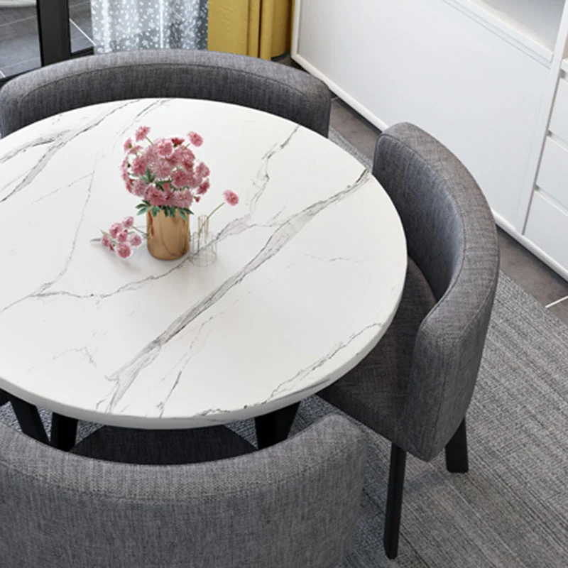 Set da pranzo moderno legno Set da pranzo da 5 pezzi per uso domestico Clearhalo