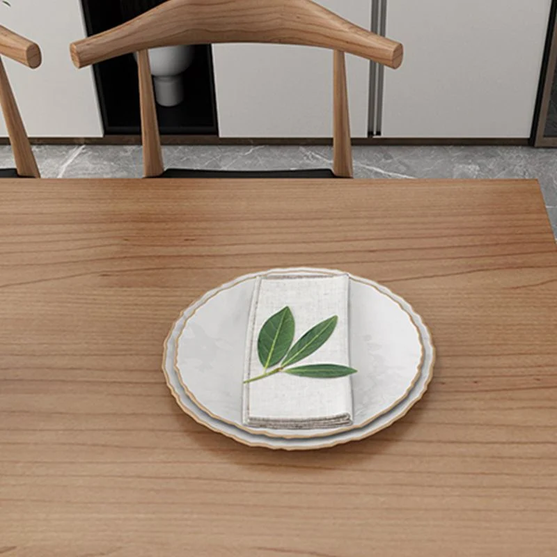 Set da pranzo moderno da 1/5 pezzi Tavolo da pranzo rettangolare legno per cucina Clearhalo
