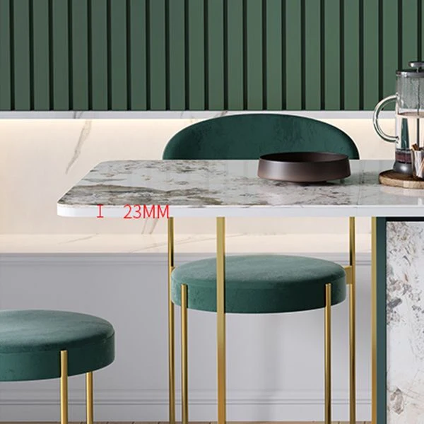 Set da pranzo moderno pieghevole Set da tavolo da pranzo pietra sinterizzata bianca rettangolare da 1/2/3/5 pezzi Clearhalo