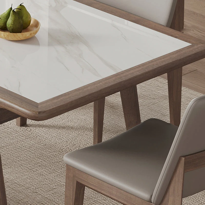 Set da pranzo moderno pietra sinterizzata rettangolare da 1/5/7 pezzi per la casa Clearhalo