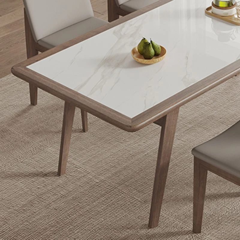 Set da pranzo moderno pietra sinterizzata rettangolare da 1/5/7 pezzi per la casa Clearhalo