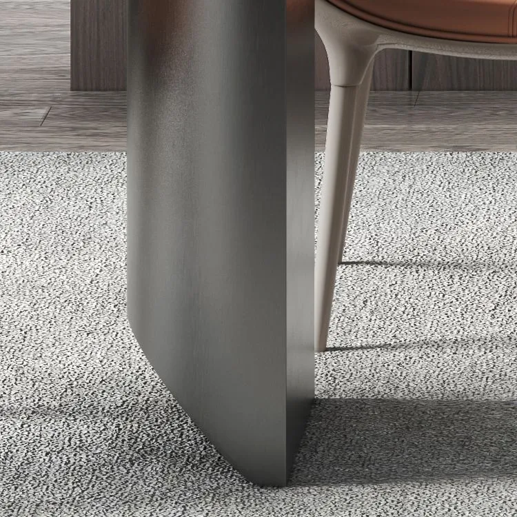 Set da pranzo moderno pietra sinterizzata Set da pranzo rettangolare 1/2/5 pezzi per sale da pranzo Clearhalo