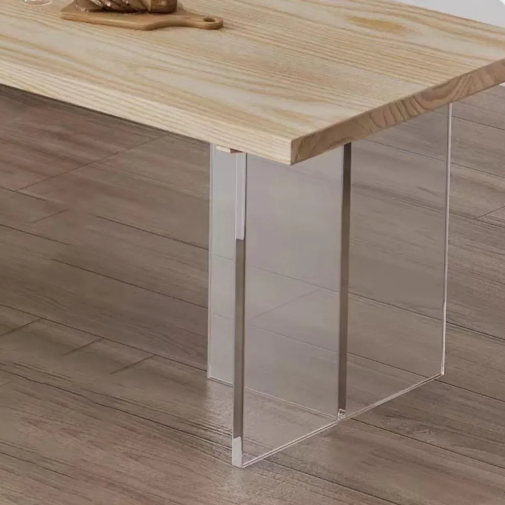 Set da pranzo moderno Tavolo da pranzo rettangolare legno di pino da 1/2/5 pezzi per la cucina della sala da pranzo Clearhalo