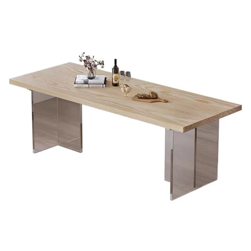 Set da pranzo moderno Tavolo da pranzo rettangolare legno di pino da 1/2/5 pezzi per la cucina della sala da pranzo Clearhalo