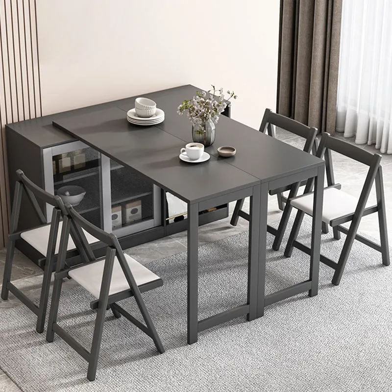 Set da pranzo multiuso moderno legno da 3/5/7 pezzi per uso domestico Clearhalo