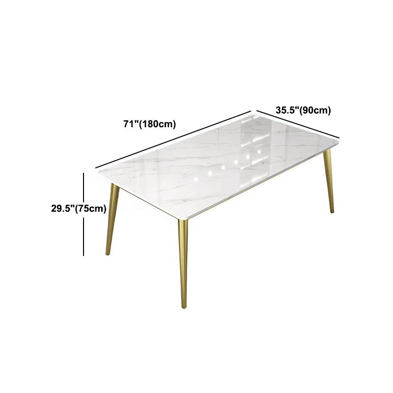 Set da pranzo nordico 1/5/6/7 pezzi Tavolo da pranzo pietra sinterizzata con sedie pelle Clearhalo