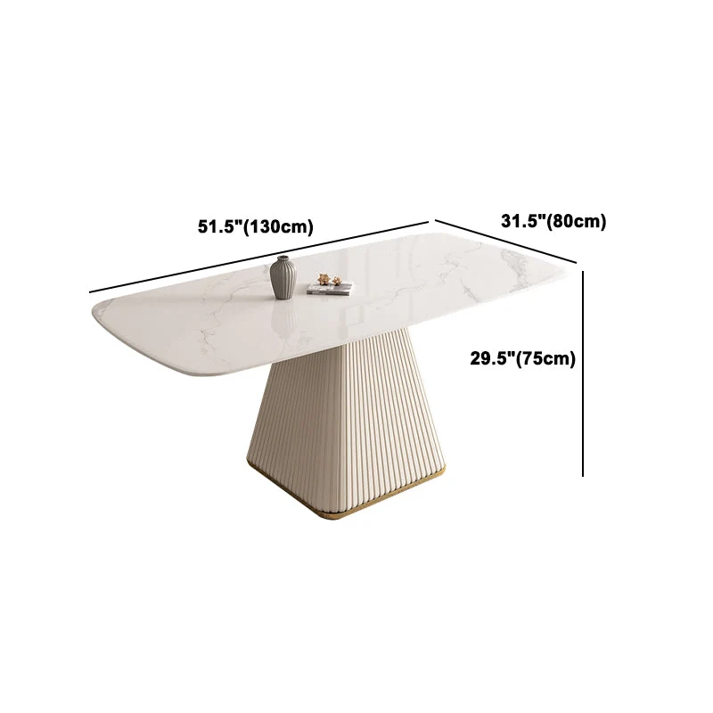 Set da pranzo per la casa stile designer Set da tavolo da pranzo pietra sinterizzata da 1/4/5 pezzi Clearhalo