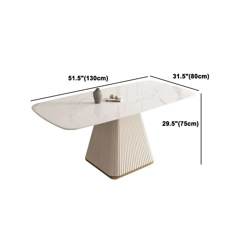 Set da pranzo per la casa stile designer Set da tavolo da pranzo pietra sinterizzata da 1/4/5 pezzi Clearhalo