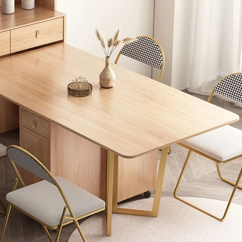 Set da pranzo pieghevole multiuso moderno legno da 1/3/5/7 pezzi per la casa Clearhalo