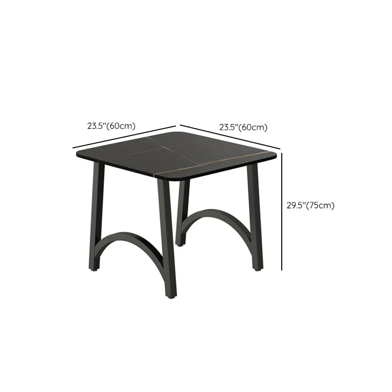 Set da pranzo pietra sinterizzata per mobili moderni 1/2/3/5/7/9 pezzi nero Clearhalo