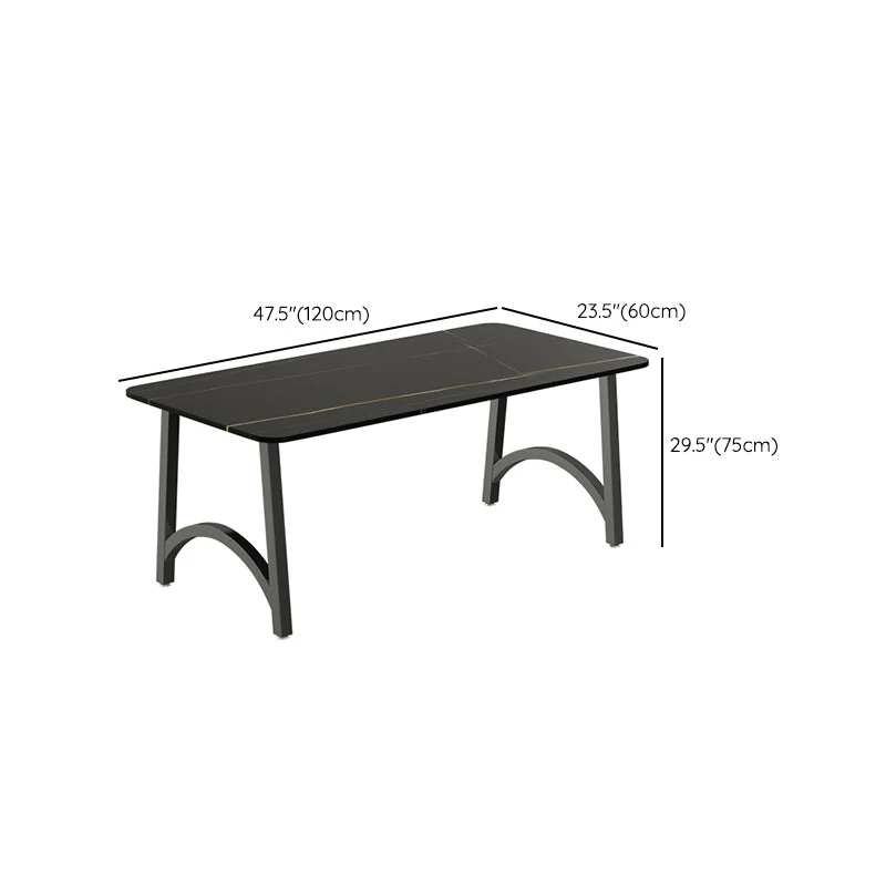 Set da pranzo pietra sinterizzata per mobili moderni 1/2/3/5/7/9 pezzi nero Clearhalo
