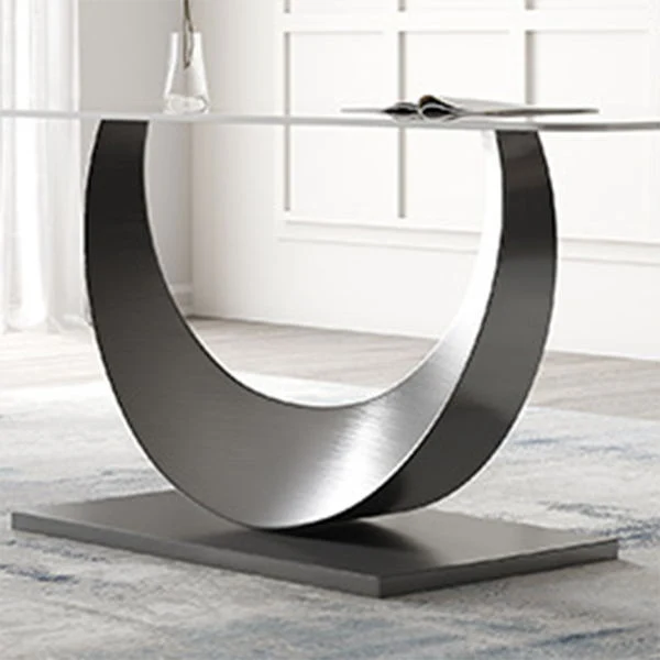 Set da pranzo pietra sinterizzata stile designer Set da tavolo rettangolare da 1/3/4/5/7 pezzi Clearhalo