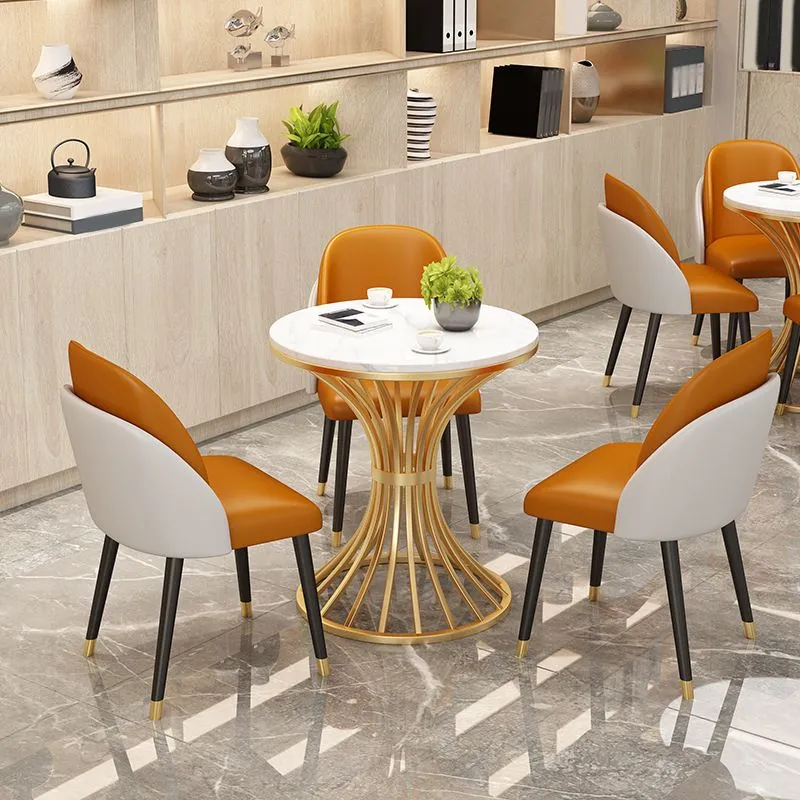 Set da pranzo pietra sinterizzata stile glam Set da pranzo da 1/2/4/5 pezzi Clearhalo