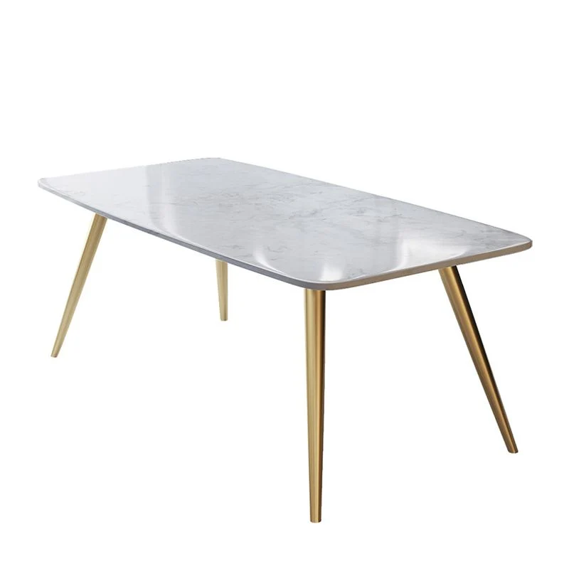 Set da pranzo rettangolare stile glam Set da pranzo da 1/5/6 pezzi per sale da pranzo Clearhalo