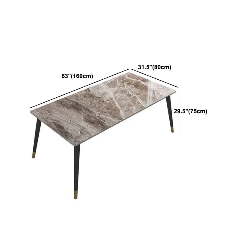 Set da pranzo rettangolare stile glam Set da pranzo da 1/2/5/7 pezzi per sale da pranzo Clearhalo