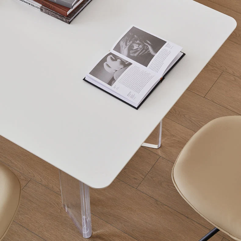 Set da pranzo rotondo moderno pietra sinterizzata Set da pranzo da 1/4/5 pezzi Clearhalo