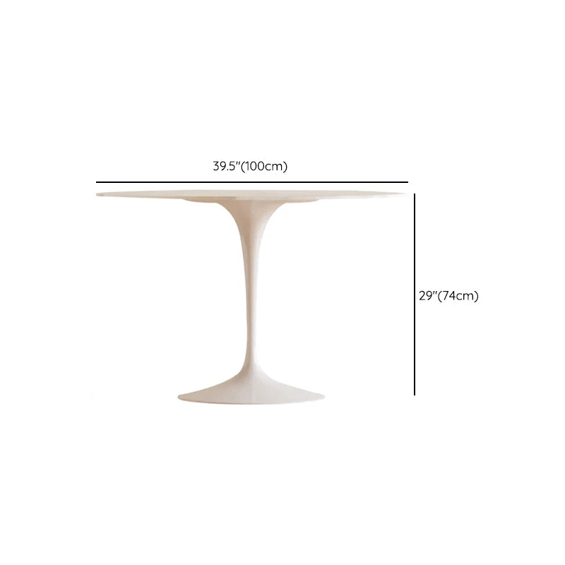 Set da pranzo rotondo per cucina Set da pranzo con piano pietra da 1/2/3/4/5 pezzi Clearhalo