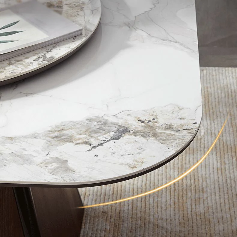 Set da pranzo stile moderno 1/4/5/9 pezzi Set tavolo da pranzo pietra sinterizzata per cucina Clearhalo