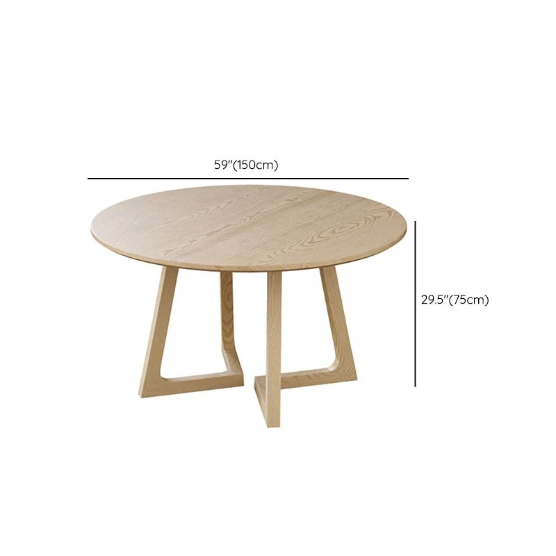 Set da pranzo stile moderno Tavolo da pranzo rotondo legno massello da 1/2/3/4/5 pezzi con sedia Clearhalo