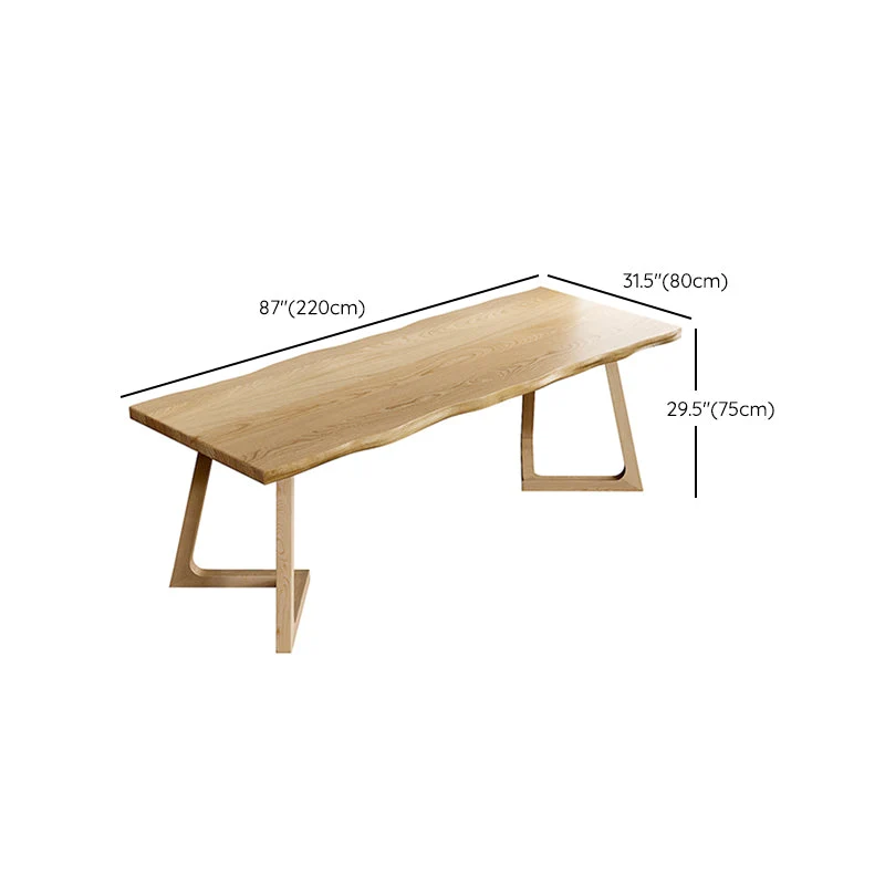 Set da pranzo stile moderno Tavolo da pranzo rettangolare legno massello da 1/2/7 pezzi con sedie da pranzo Clearhalo